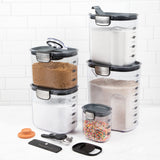 Airtight Baking Storage Container Set – Flour, Sugar & Brown Sugar Keepers with Magnetic Accessories