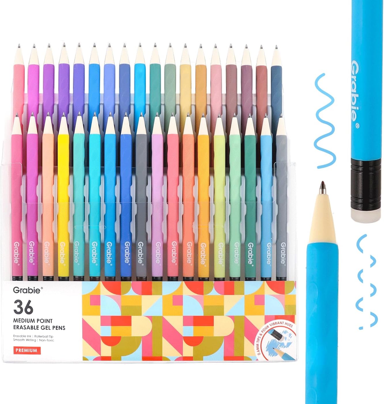 9-Color Erasable Gel Pen Set with 0.7 mm Tips