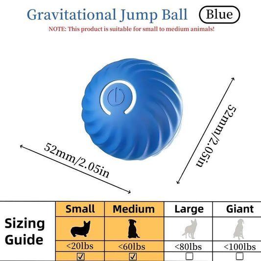 Blue & Orange Pet Bouncing Ball – Fun Interactive Toy for Cats & Dogs, Durable Rubber Ball for Playtime & Exercise