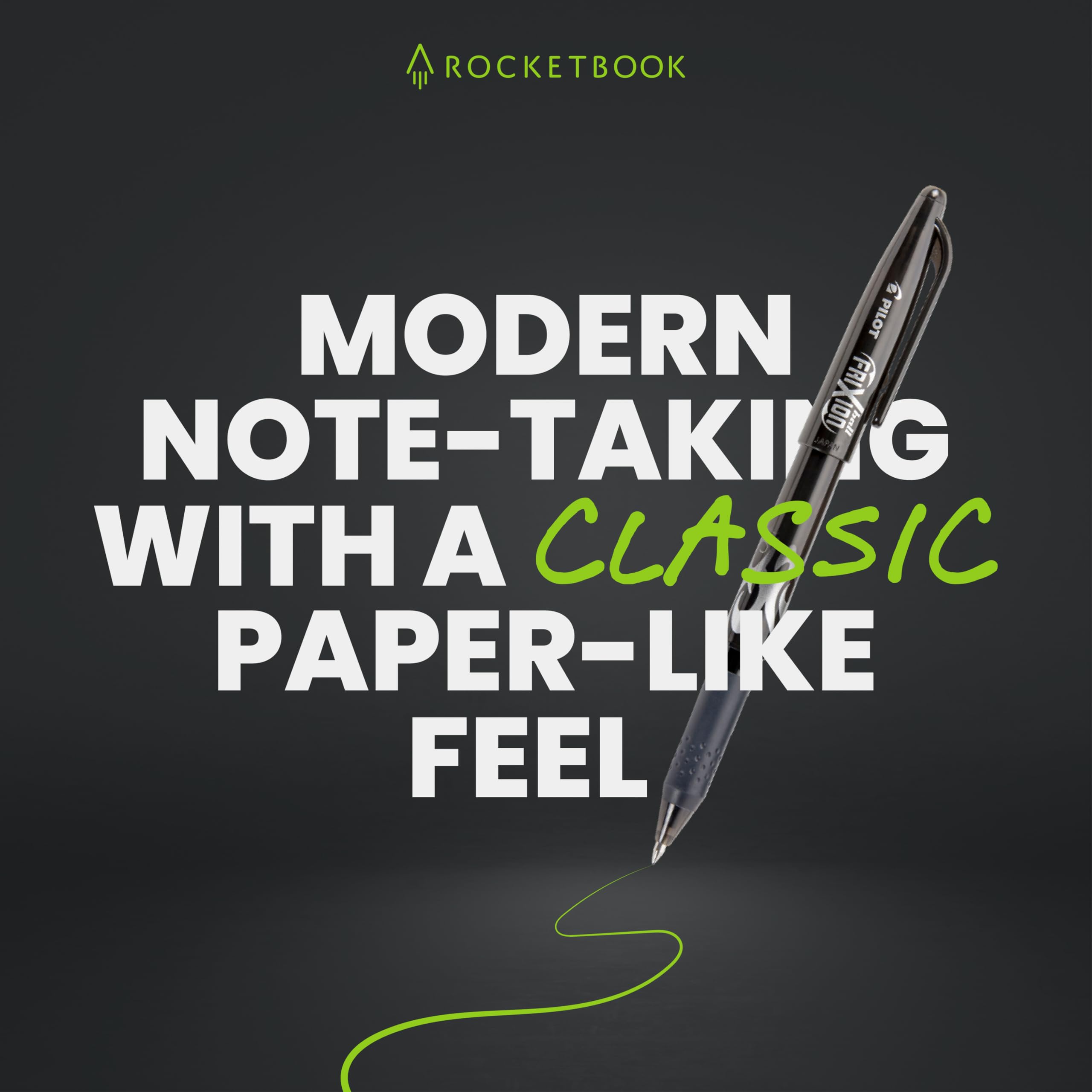 Rocketbook Mini Reusable Smart Notebook – Pocket Size Cloud-Connected Dot Grid Notepad (Gray, 3.5” x 5.5”)