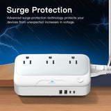250W Universal Voltage Converter – US to Europe 220V to 110V Travel Power Converter with Worldwide Plug Set (White)