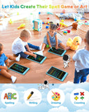 10” Kids LCD Writing Tablet – Eye-Safe Reusable Doodle Board (Delightful Dolphin Blue)