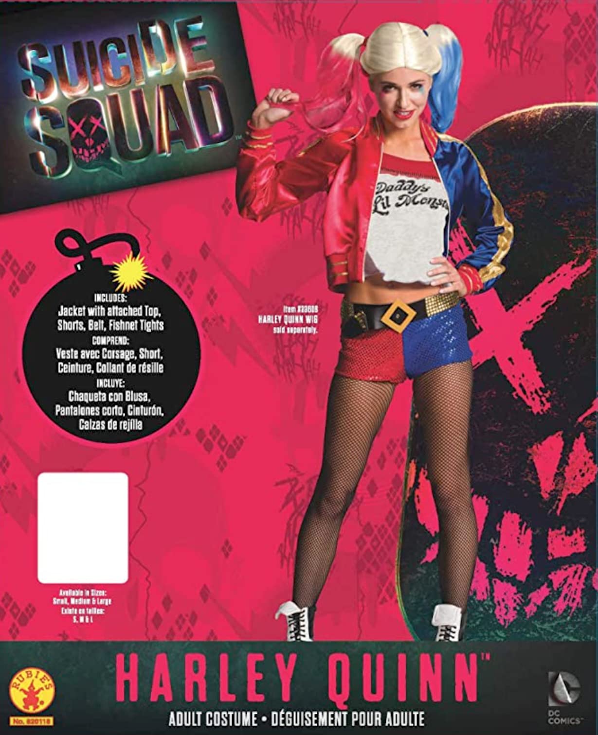 Harley Quinn Deluxe Costume for Women – Official Suicide Squad Outfit with Jacket, Shorts & Belt