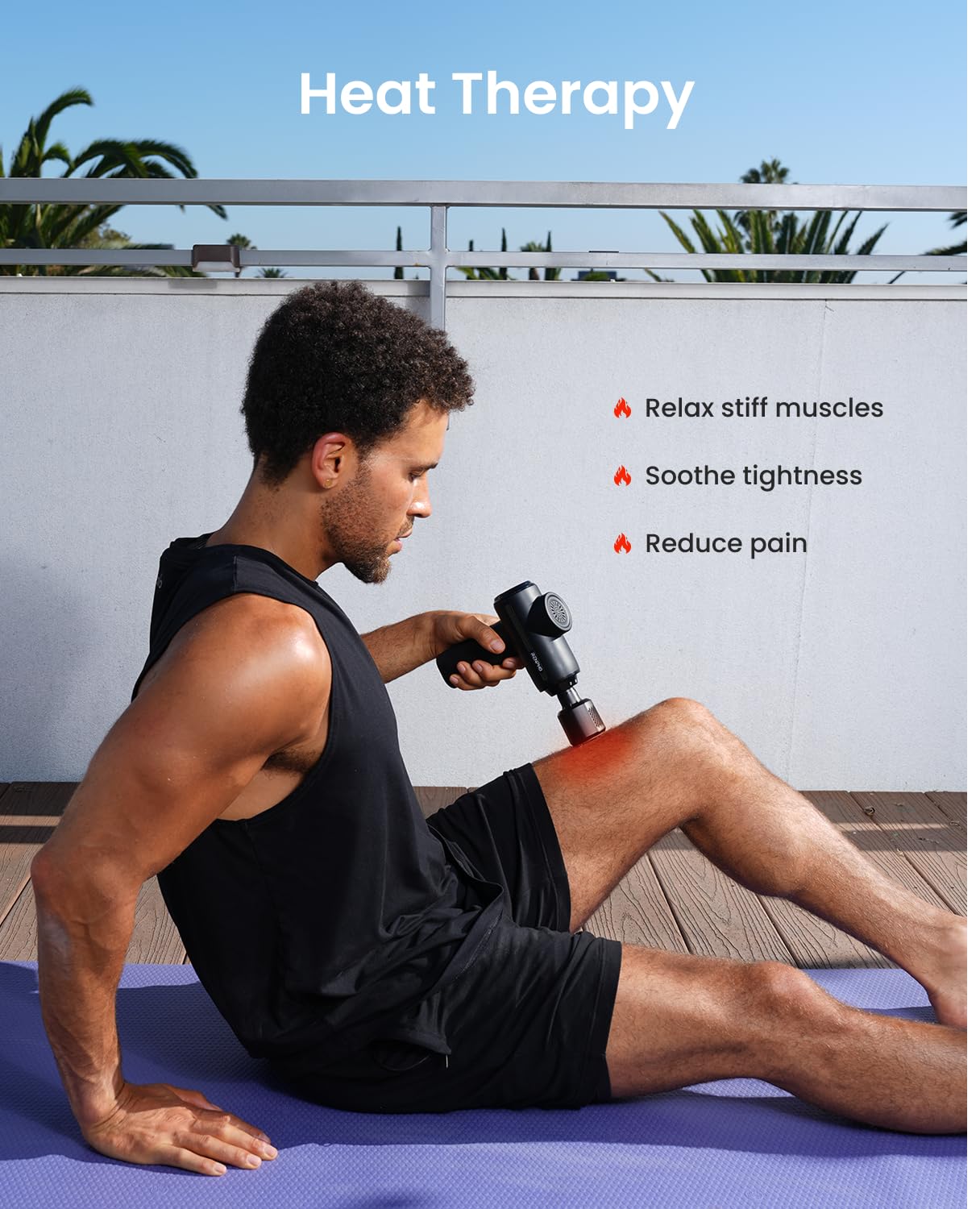 Thermacool Massage Gun – Heated & Cold Therapy Deep Tissue Percussion Massager with LED Display
