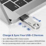 USB-A to USB-C Adapter – Aluminum USB-C Converter for Charging & Data Transfer
