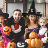 Black Lace Witch Hat with Fringe & Sparkling Buckle – Halloween Costume Accessory & Decoration