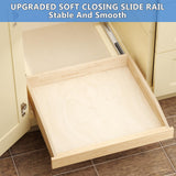 Lovmor Extra-Wide Single Pull-Out Cabinet Organizer with Soft-Close – Solid Wood Base Shelf Storage