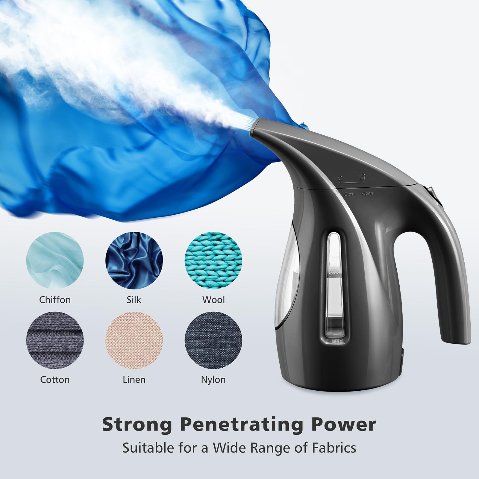 Hilife Portable Handheld Garment Steamer 700W with Large Tank and Travel-Friendly Wrinkle Remover