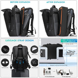 Expandable Travel Backpack 36L–50L – Carry On Laptop Backpack with USB Charging Port for Business Trips & 5-7 Day Travel