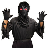 Grim Reaper Halloween Costume for Boys – LED Light-Up Glasses & Full Robe Set 💀⚡
