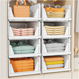 Stackable Closet Storage Baskets (5-Pack) – Foldable Space-Saving Organizer Bins for Wardrobe, Bathroom & Laundry