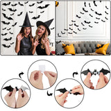 Halloween Lace Decoration Set – 5 Piece Black Gothic Décor Kit with Mantel Scarf, Table Runner, Lampshade, Round Cover & 3D Bat Wall Stickers