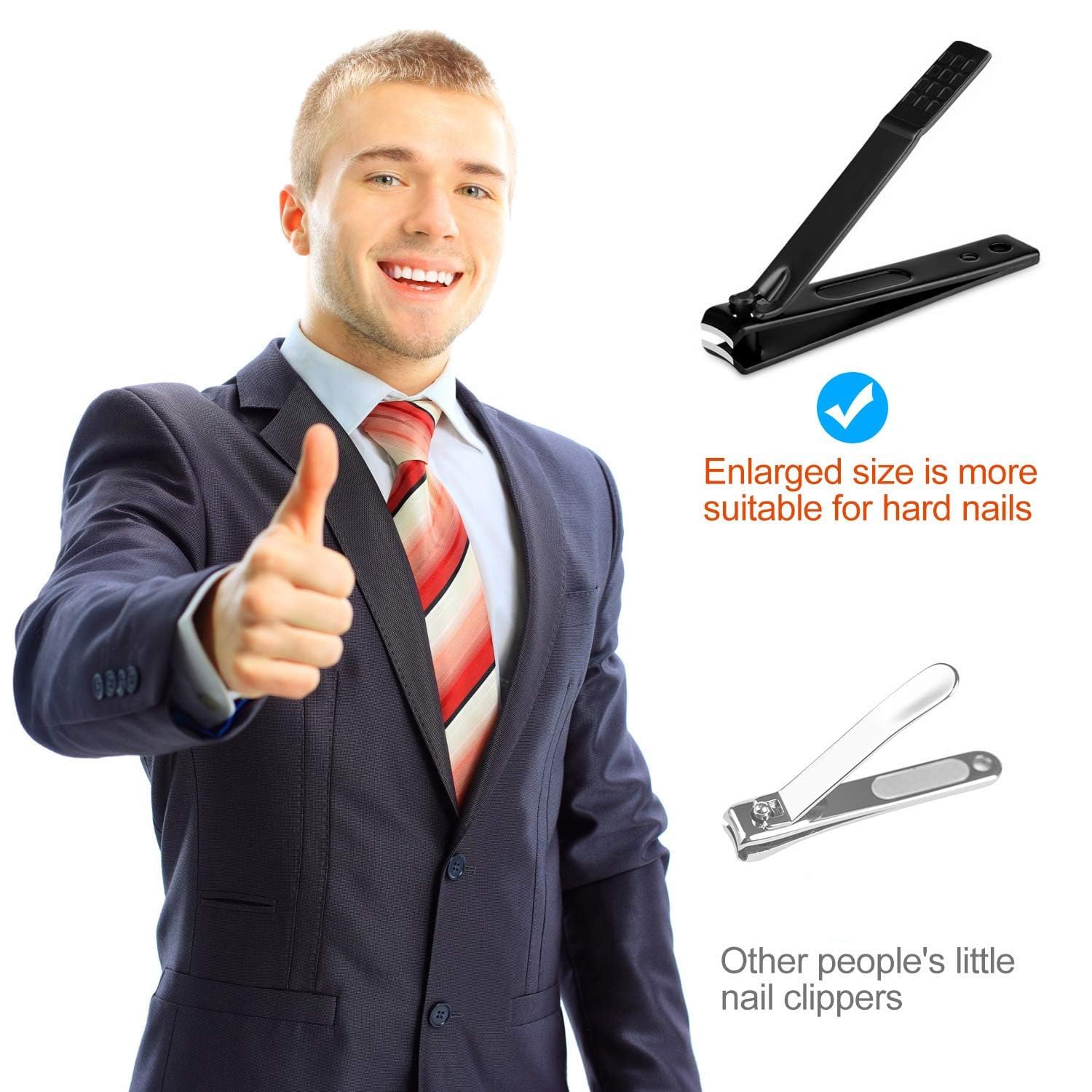 7-Piece Professional Manicure & Grooming Kit – Stainless Steel Nail Clipper Set with Travel Case (Black & Red)