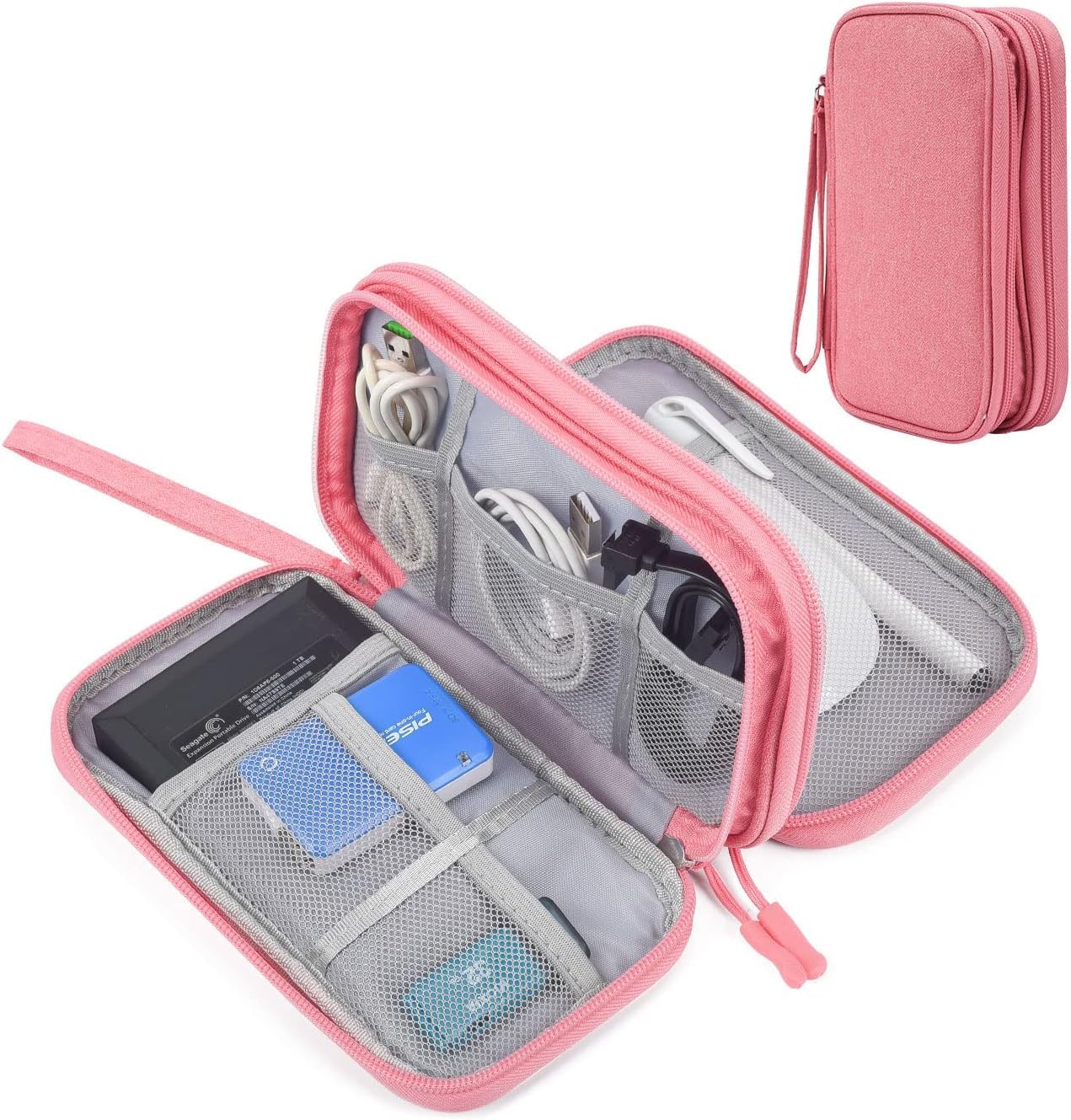 Electronics Organizer Travel Case – Waterproof Cable & Gadget Storage Bag for Chargers, USB Drives, Power Banks & Accessories