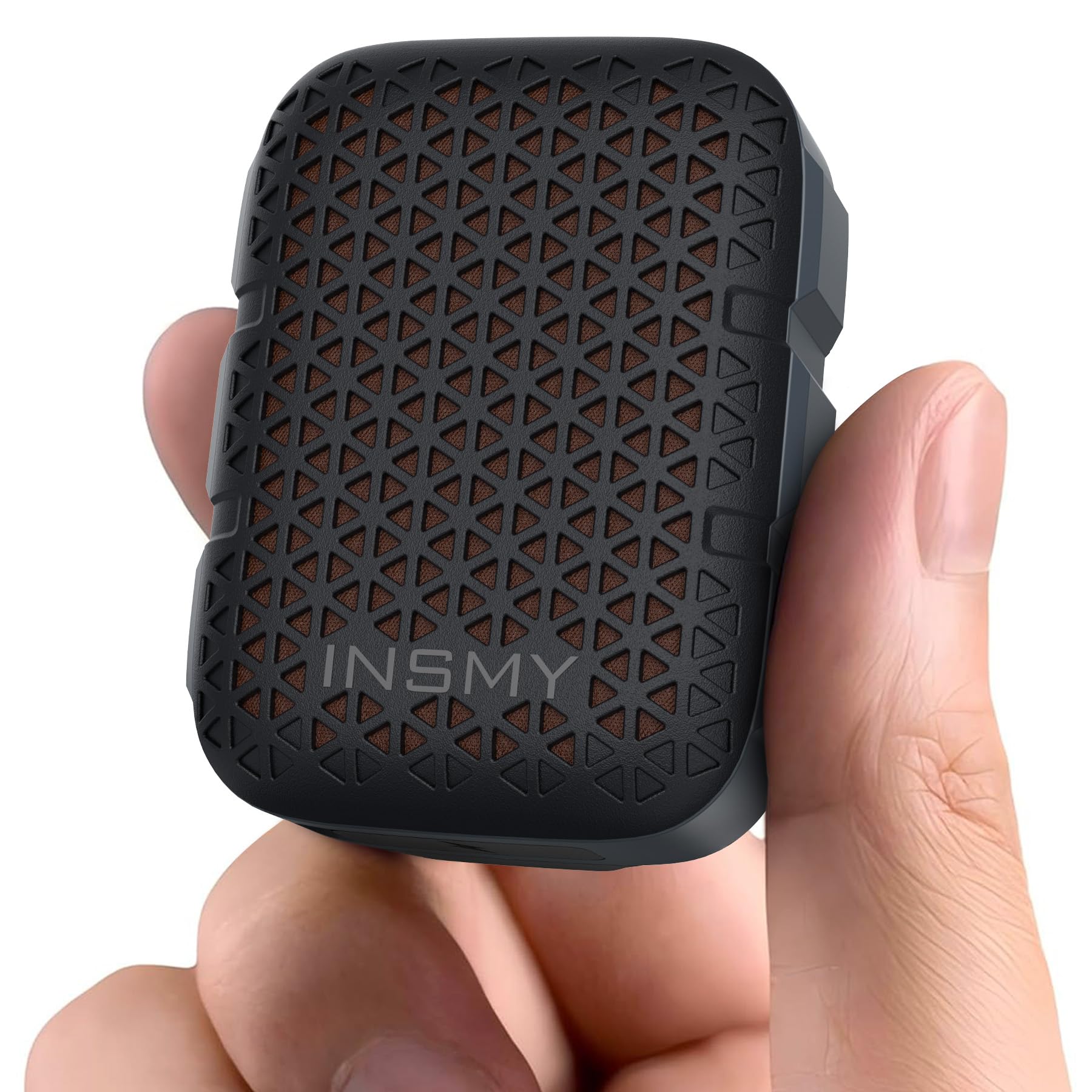 INSMY Mini Bluetooth Speaker – Waterproof Clip-On Portable Speaker with Carabiner