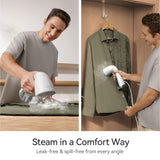 Portable Handheld Garment Steamer 1100W with Large 300ml Tank and 360° Leak-Proof Wrinkle Remover