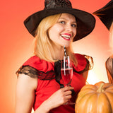 Black & White Stripe Paper Straws – 100PCS 7.75” Biodegradable Eco-Friendly Drinking Straws for Parties & Daily Use