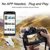 4-in-1 SD Card Reader for iPhone & USB-C Devices – Multi Memory Card Adapter with Charging Port
