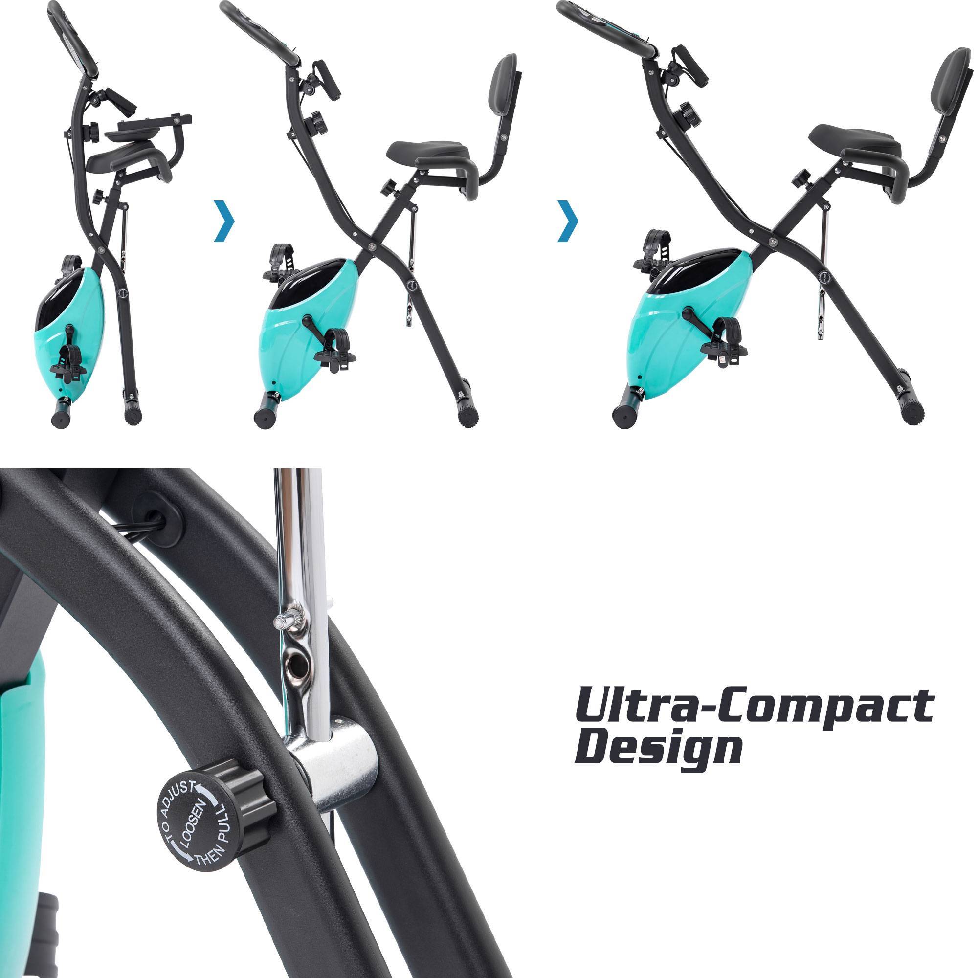 Folding Exercise Bike – Upright & Recumbent X-Bike with Adjustable Resistance for Home Cardio 🚴🔥