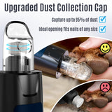 Casfuy N75 Professional Dog Nail Grinder with 6 Speed Control & Diamond Bit – Rechargeable Quiet Pet Nail Trimmer with LED Safety Lights (Dark Blue)
