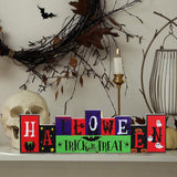 Reversible Wooden Table Sign – “Trick or Treat” & “Give and Thanks” Double-Sided Halloween & Thanksgiving Décor
