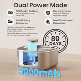 PawsPik Stainless Steel Smart Pet Water Fountain 3.2L – 5000mAh Motion Sensor & 5-Layer Filtration System