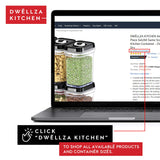 Dwellza 1.7L Airtight Food Storage Containers – 4-Piece BPA-Free Pantry Organization Set