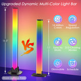 16.5” Rainbow Chasing Smart LED Light Bars – 16 Million Colors, Music Sync & App Control – Black