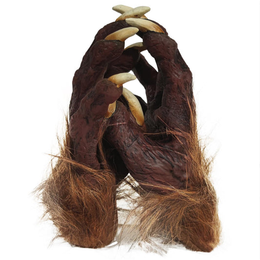 Werewolf Claw Gloves – Realistic Brown Wolf Paws for Halloween, Cosplay & Masquerade Parties