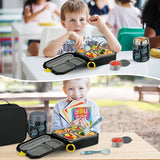 Black Gamepad Bento Lunch Set with 12 oz Food Jar