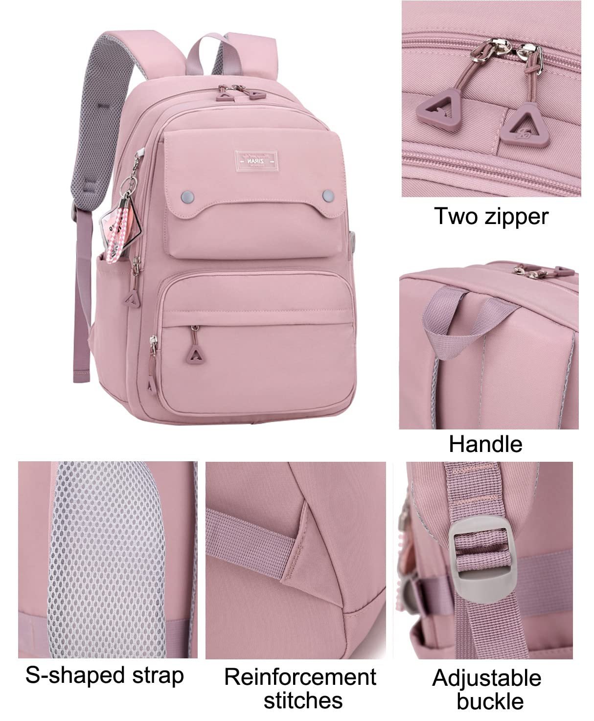 JIAYOU Teen Girls Casual Backpack – Lightweight School & Travel Laptop Daypack 26L