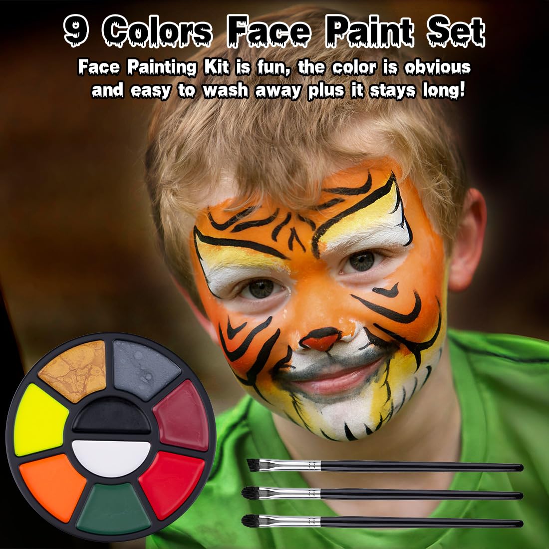 Halloween SFX Makeup Kit – Complete Special Effects Set with Fake Blood, Scar Wax, Bruise Palette & Vampire Teeth