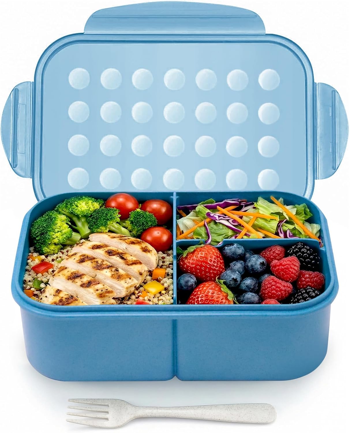 Purple 1150 ml 3-Compartment Bento Lunch Box