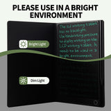 6.5” LCD Writing Tablet with Leather Case – Dual Tone Reusable Digital Notepad (Black & Blue-Green)