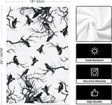 Black & White Halloween Kitchen Dish Towels – Set of 2 Stylish 18x26” Absorbent Tea Towels by Artoid Mode