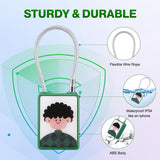 Portable Fingerprint Cable Padlock with USB Rechargeable Battery, Biometric Security Lock for Gym Locker, Backpack & Travel