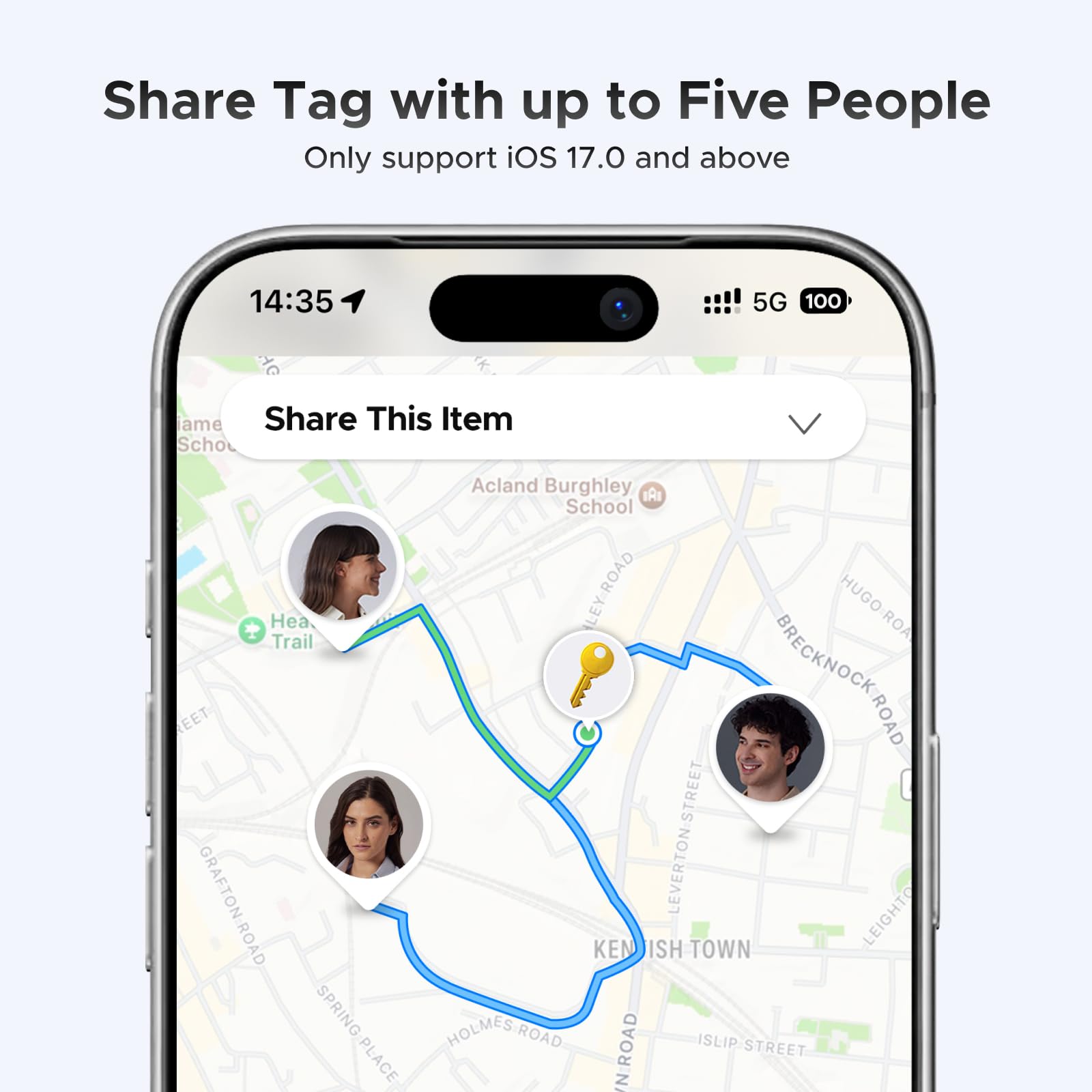 UGREEN FineTrack Air Tracker Tags (4-Pack) – Apple Find My Certified Bluetooth Item Trackers with 2-Year Replaceable Battery