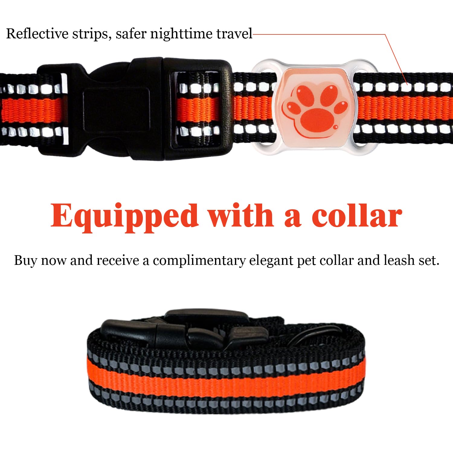 Ultra-Light Cat GPS Tracker, No Subscription, IP67 Waterproof Smart Pet Locator with 365-Day Battery & Real-Time Tracking