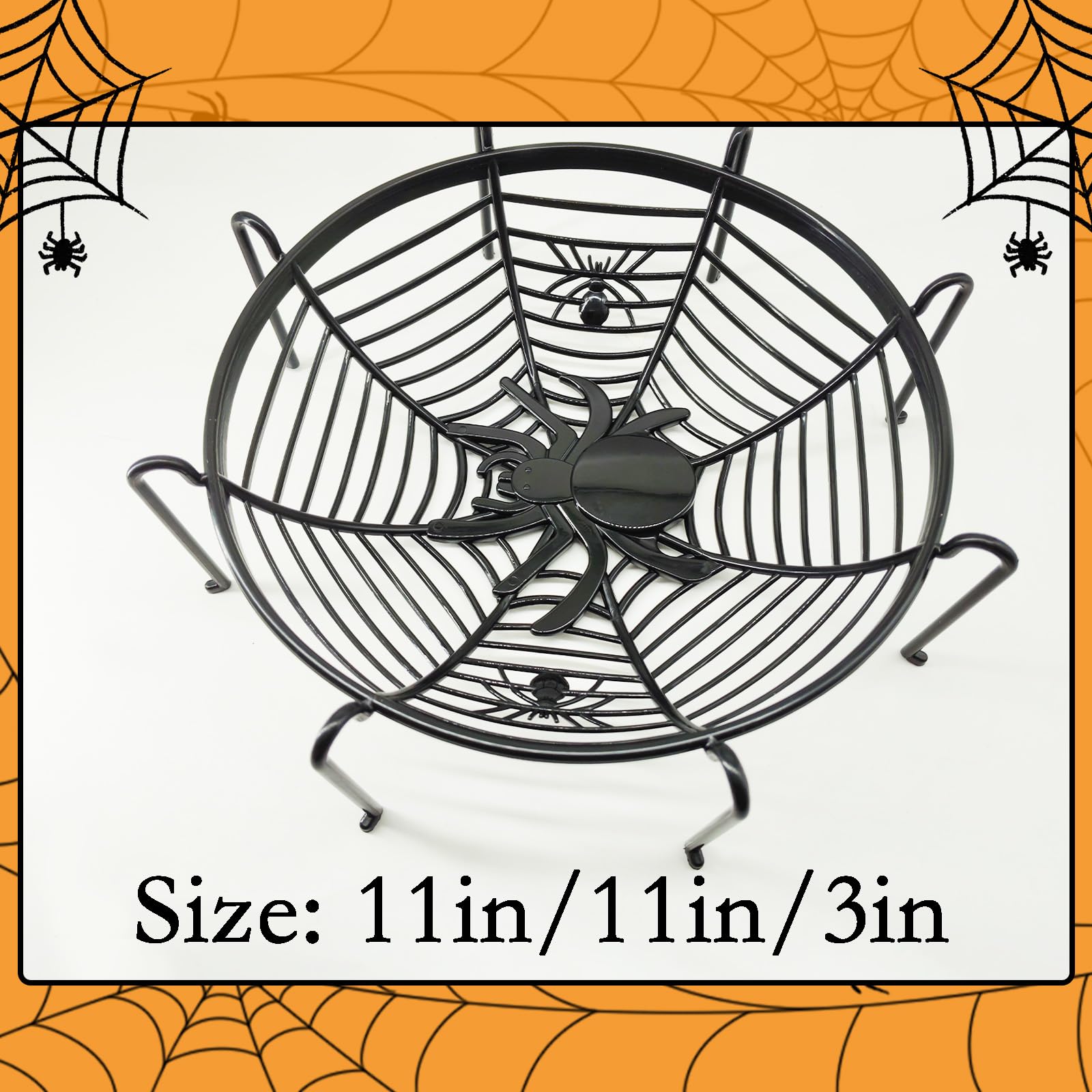 6-Pack Spider Web Candy Bowls – Halloween Snack & Treat Holders (Black, Orange, Purple