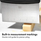 Stainless Steel Dough Scraper & Vegetable Chopper with Measurement Marks