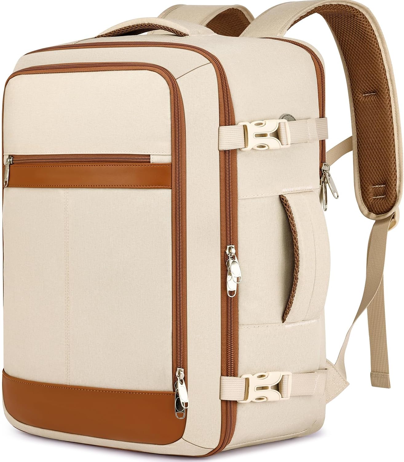 25L Airplane-Approved Travel Backpack with Shoe Pouch & 15.6-Inch Laptop Compartment
