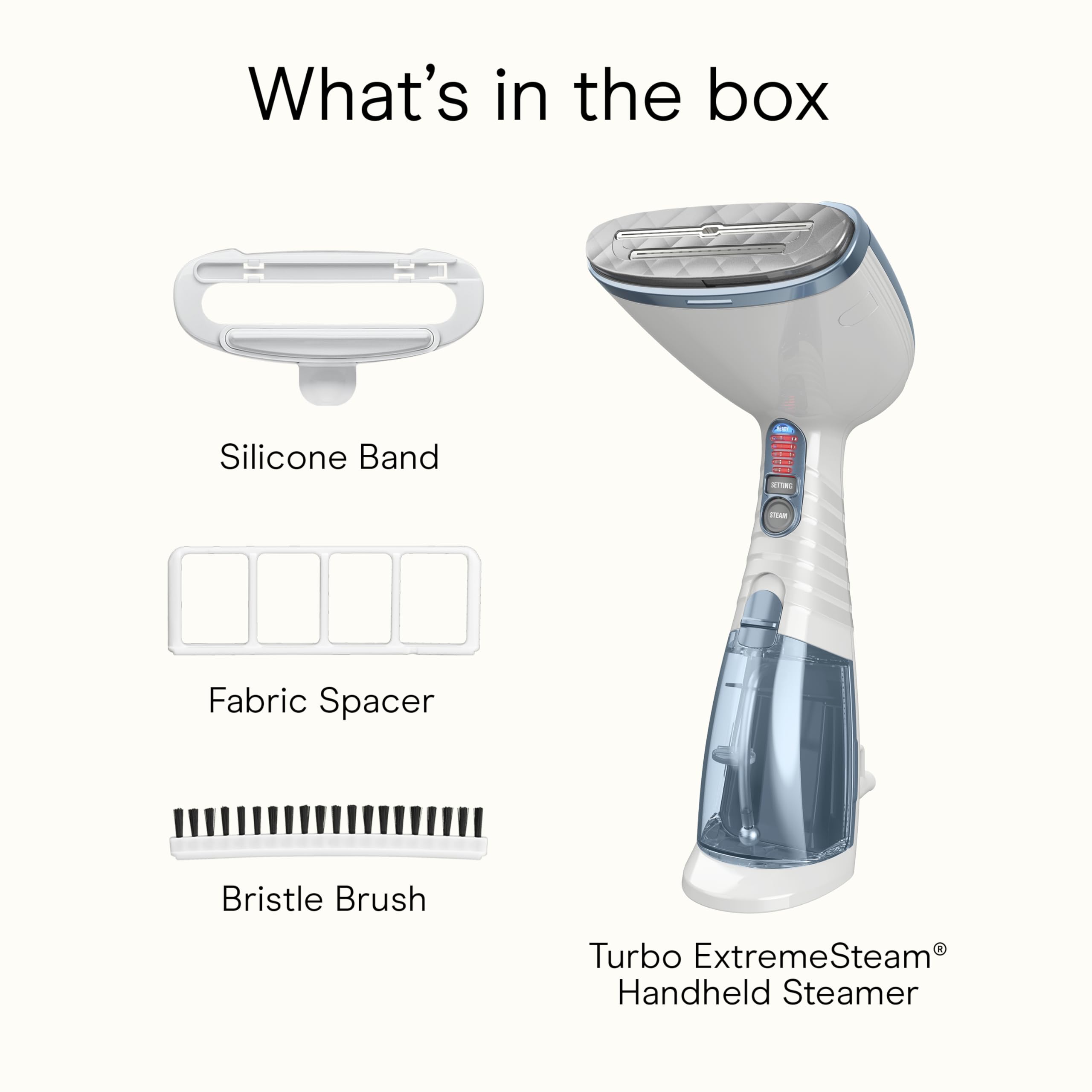 Conair Turbo ExtremeSteam Blue Professional Handheld Garment Steamer 1875W with Aluminum Steam Plate and Creaser