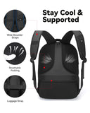 CROSSGEAR Large Travel Laptop Backpack – TSA Lock Anti-Theft Business Backpack with USB Port, Fits up to 17.3” Laptops (Black)