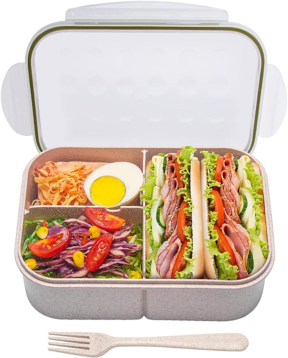 Purple 1150 ml 3-Compartment Bento Lunch Box