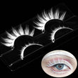 White False Eyelashes – Lightweight Clear Band Lashes for Halloween, Cosplay & Creative Makeup Looks