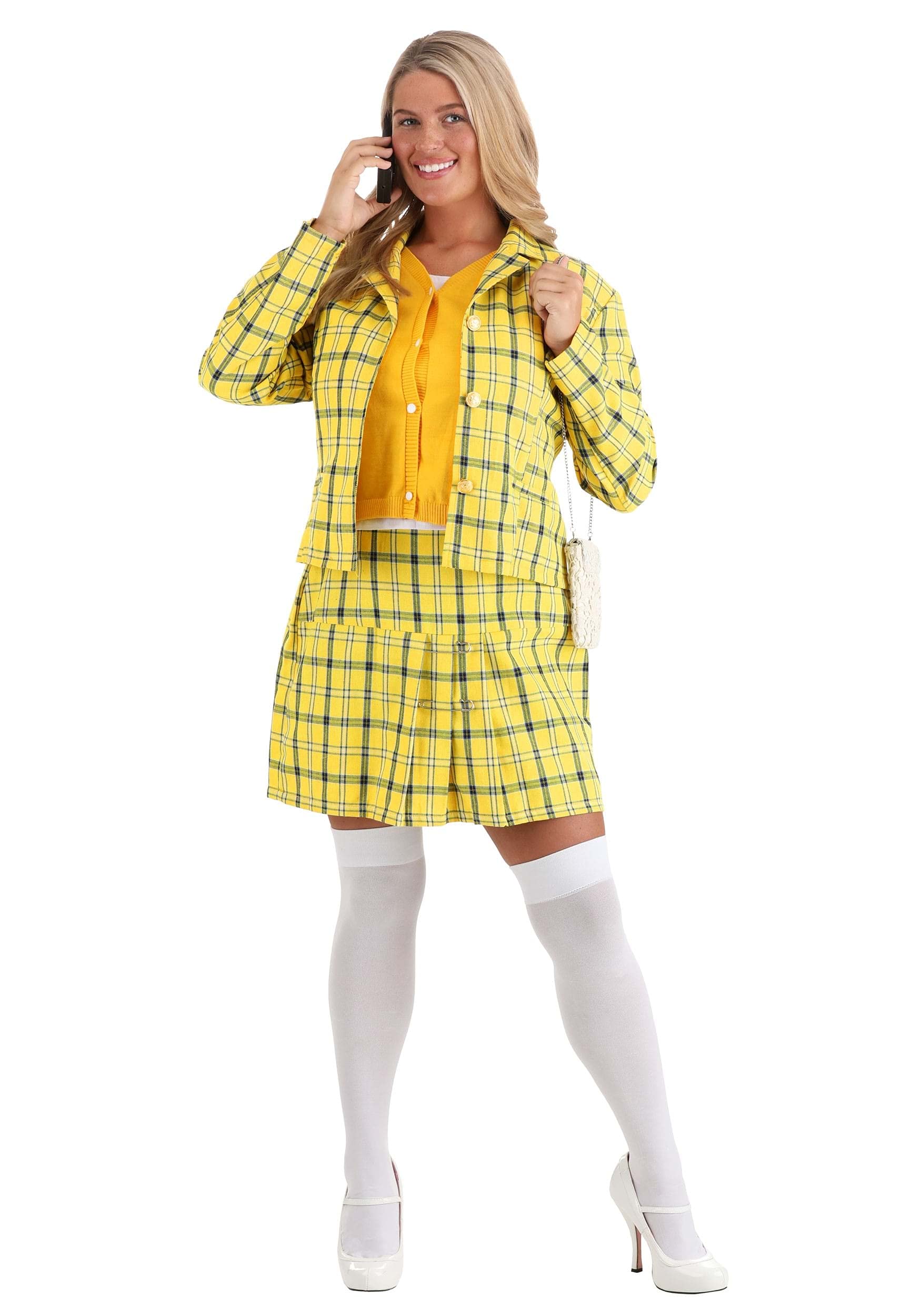 Clueless Cher Yellow Plaid Costume – Classic 90’s Schoolgirl Outfit 💛🎀