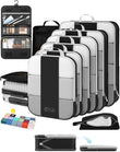 10 Piece Compression Packing Cubes Set – Travel Luggage Organizers with Hanging Toiletry Bag & Laundry Bag