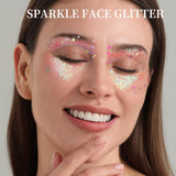 FANDAMEI 18-Color Glitter Gel Palette – No-Glue Body & Face Glitter Makeup for Festivals, Halloween & Parties