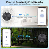 Android Compatible Bluetooth Tracker Tag with Find Hub Support, Loud Sound Alert & Replaceable Battery – Black