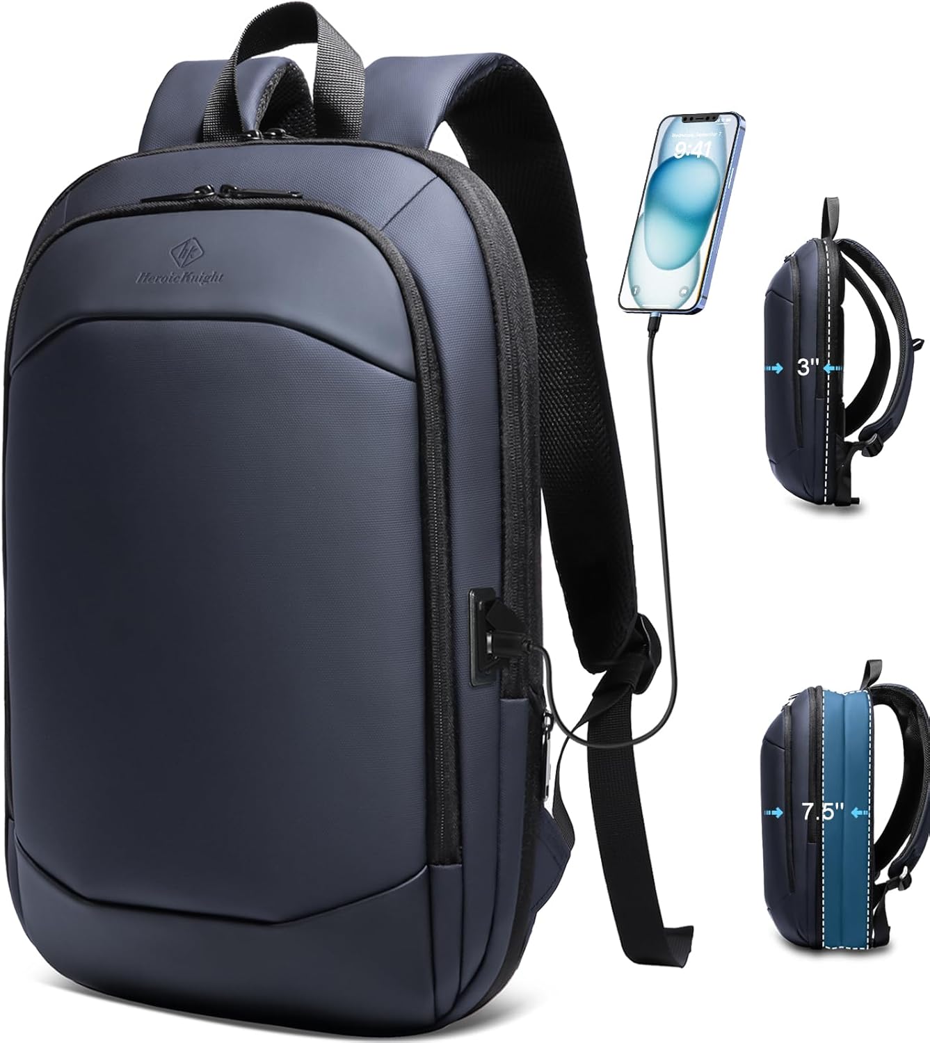 Premium 17-Inch Expandable Business Laptop Backpack for Men | Waterproof Travel Bag with USB Port & Anti-Theft Pocket